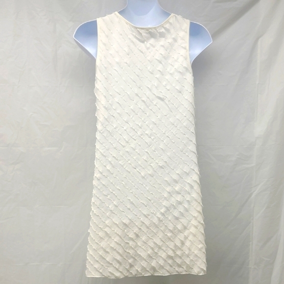 Christopher & Banks Sleeveless Midi Dress Watercolor Purple Pink Floral Ruffle - Picture 9 of 9